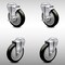Service Caster 5 Inch SS Black Polyurethane Wheel Swivel Bolt Hole Caster Set with 2 Brake SCC SCC-SSBH20S514-PPUB-BLK-TLB-2-S-2 - alternate 1